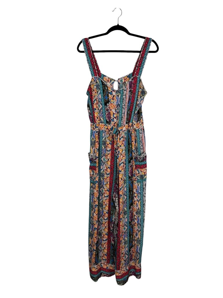 ANTHROPOLOGIE MIX PRINT JUMPSUIT