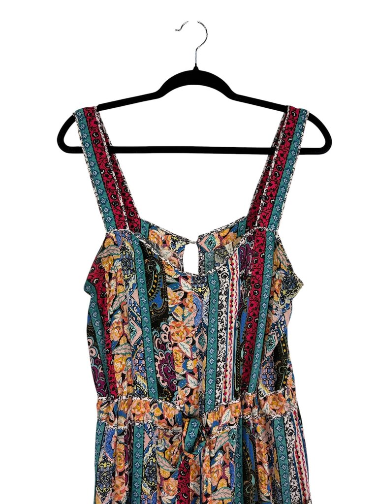 ANTHROPOLOGIE MIX PRINT JUMPSUIT
