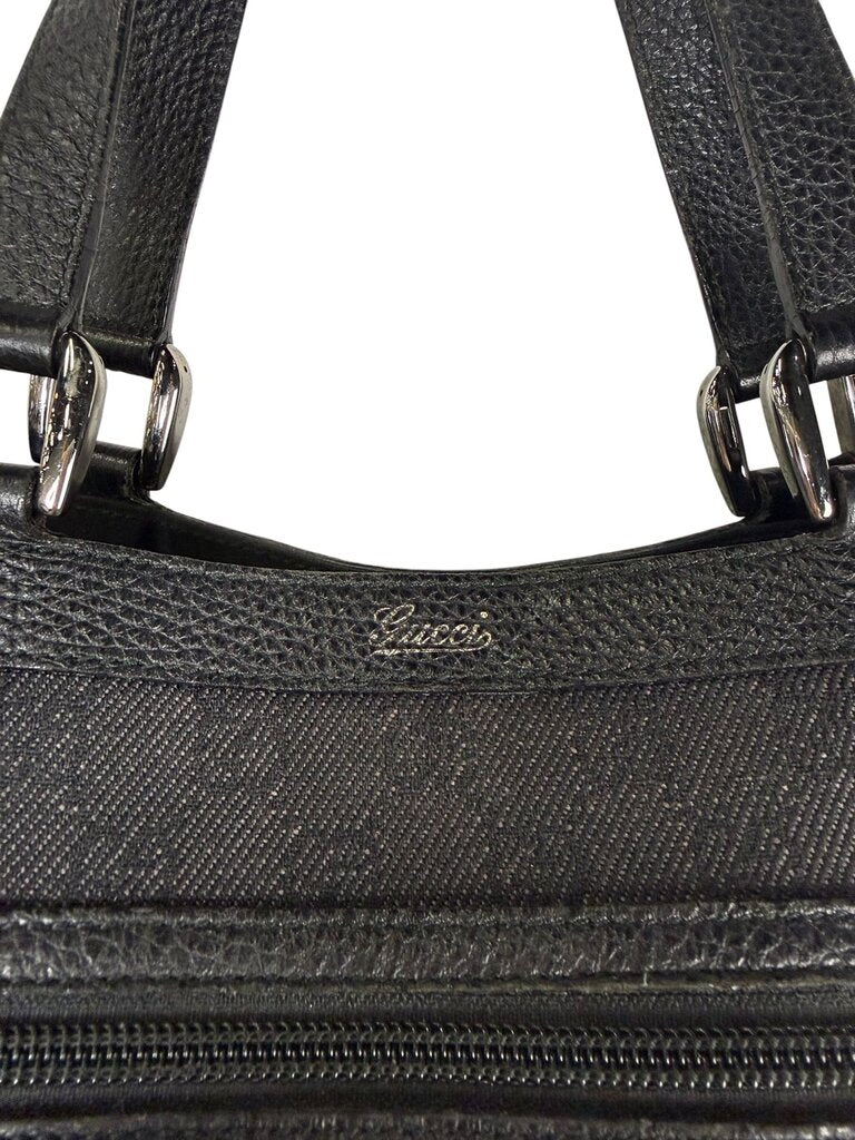 GUCCI ABBEY DENIM MONOGRAM TOTE