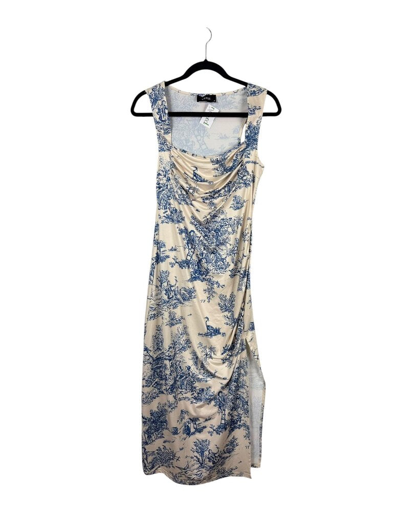 CIDER SCENIC LANDSCAPE PRINT MIDI DRESS