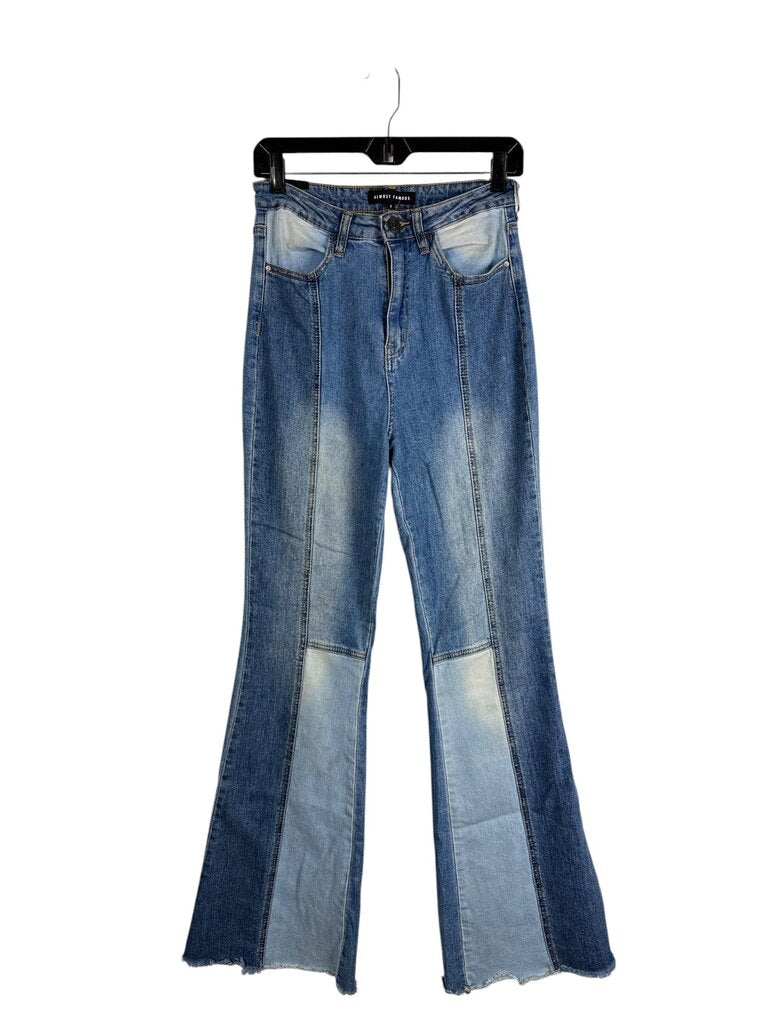 ALMOST FAMOUS PATCHWORK FLARE JEANS