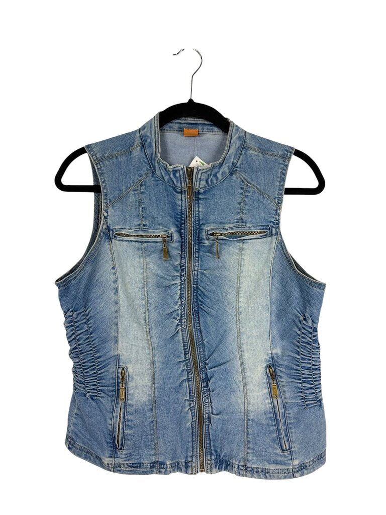 JOUJOU DENIM ZIP VEST