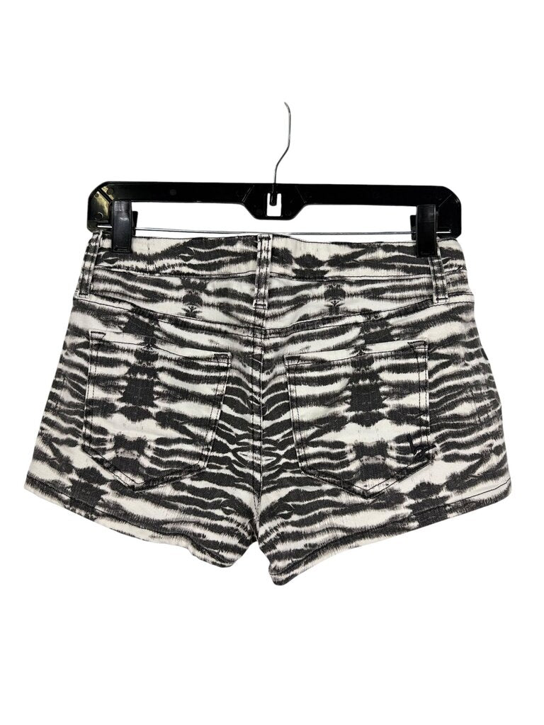 BEBE ZEBRA PRINT MINI SHORTS