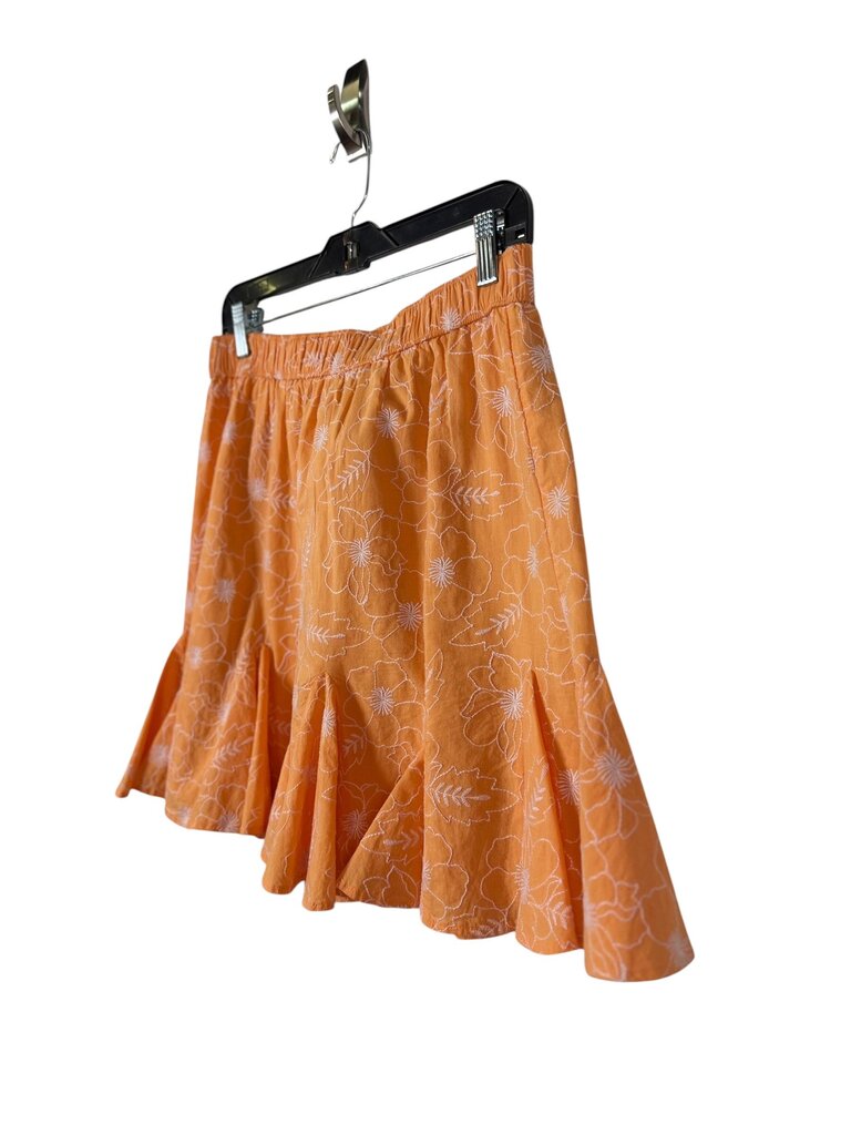 LOFT FLORAL RUFFLE MINI SKIRT
