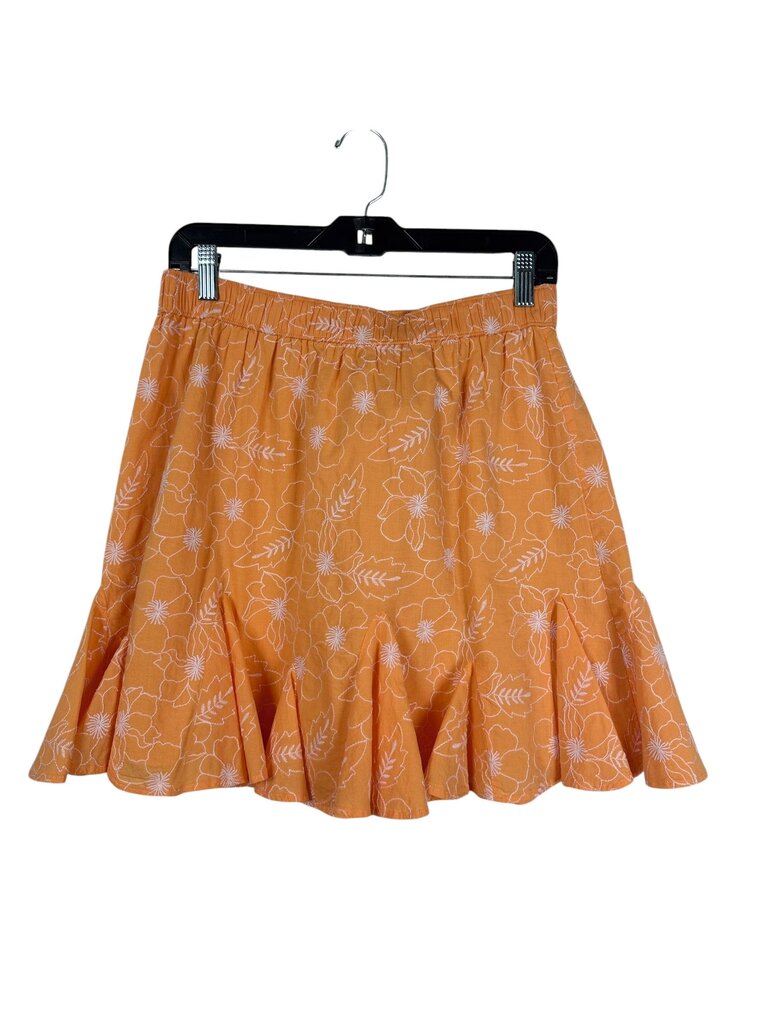 LOFT FLORAL RUFFLE MINI SKIRT