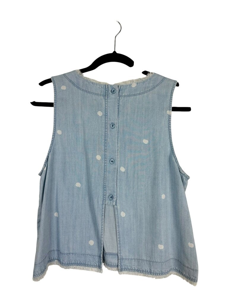 CLOTH & STONE POLKA DOT CHAMBRAY TOP