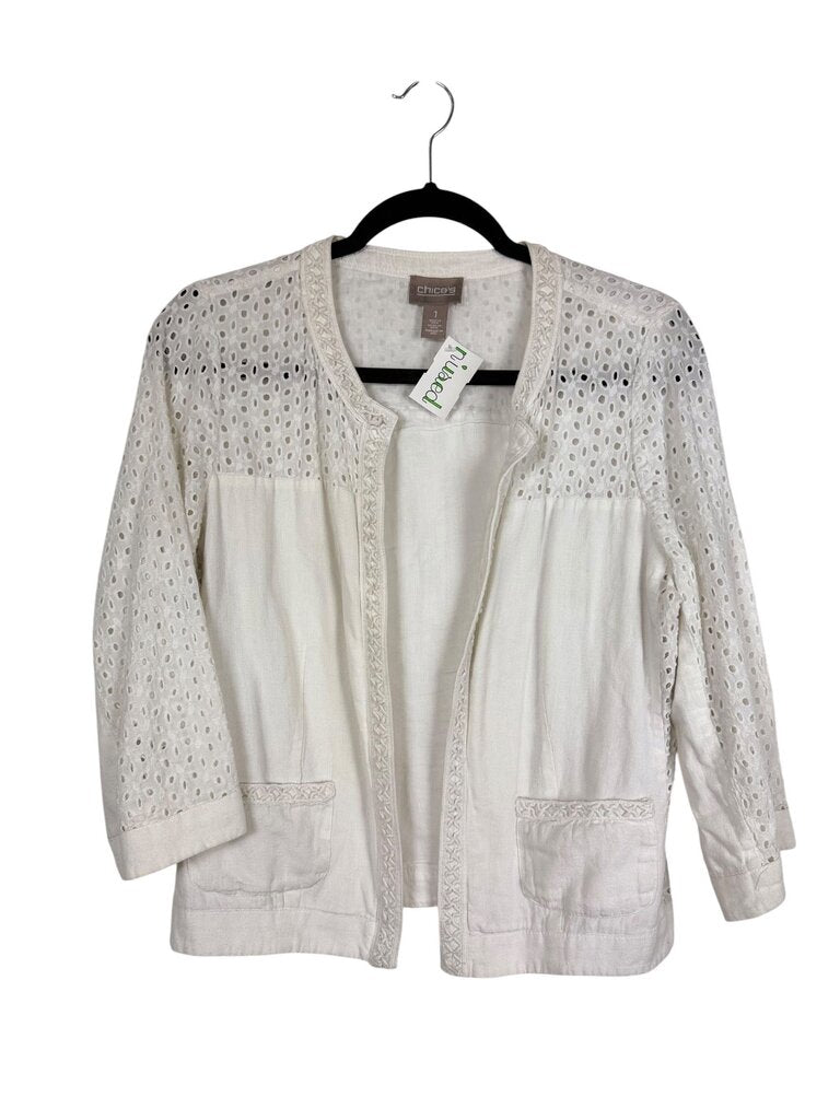 CHICO'S EYELET TOPPER