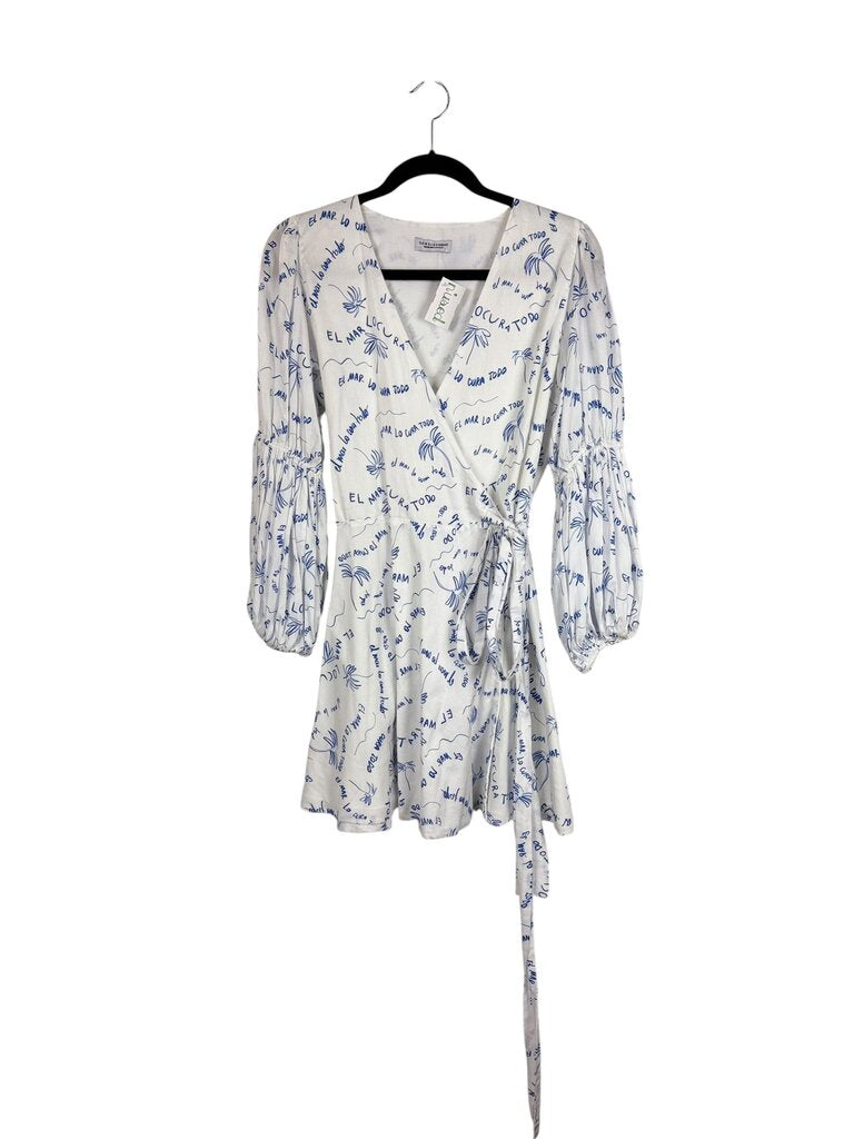 SENSI STUDIO SPANISH PRINT WRAP DRESS