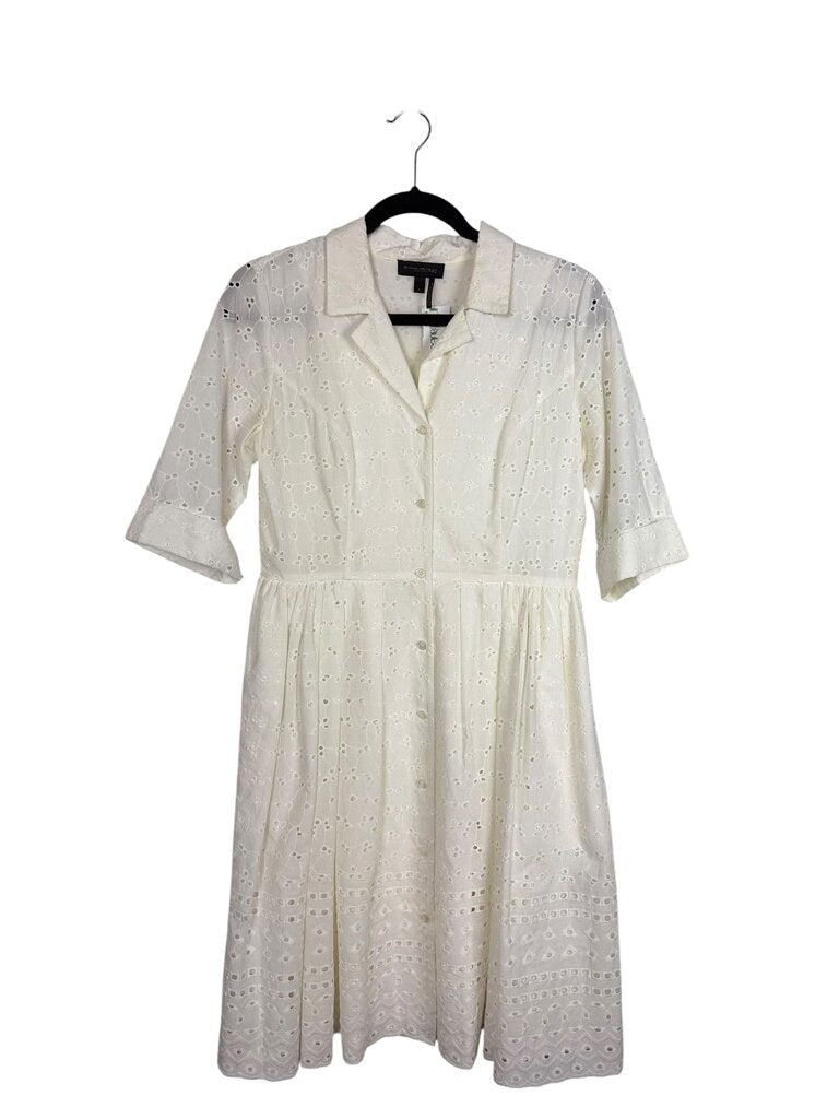 DONNA KAREN EYELET SHIRT DRESS
