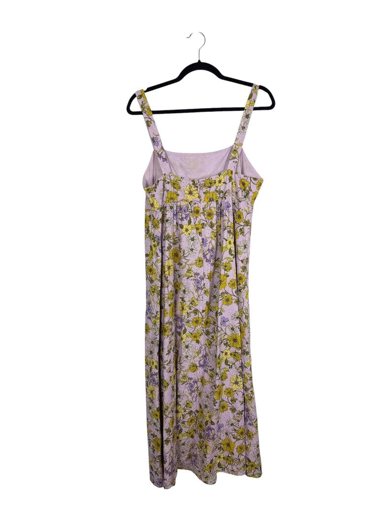 LOFT FLORAL EYELET DRESS