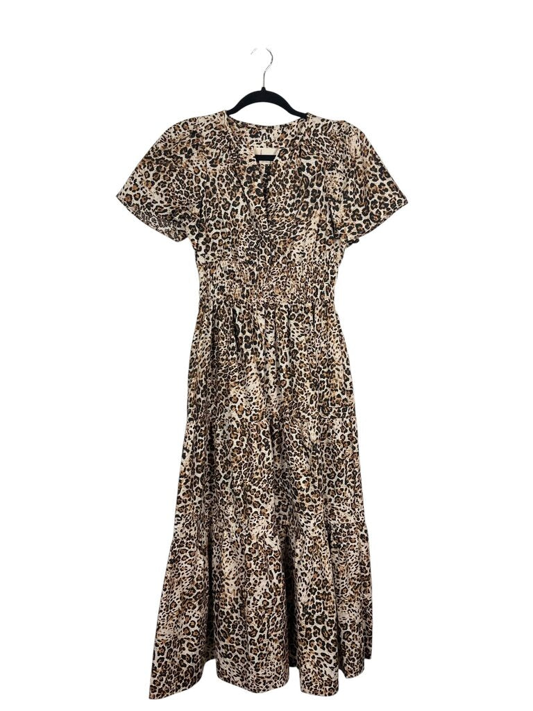 ANTHROPOLOGIE CHEETAH PRINT MAXI DRESS