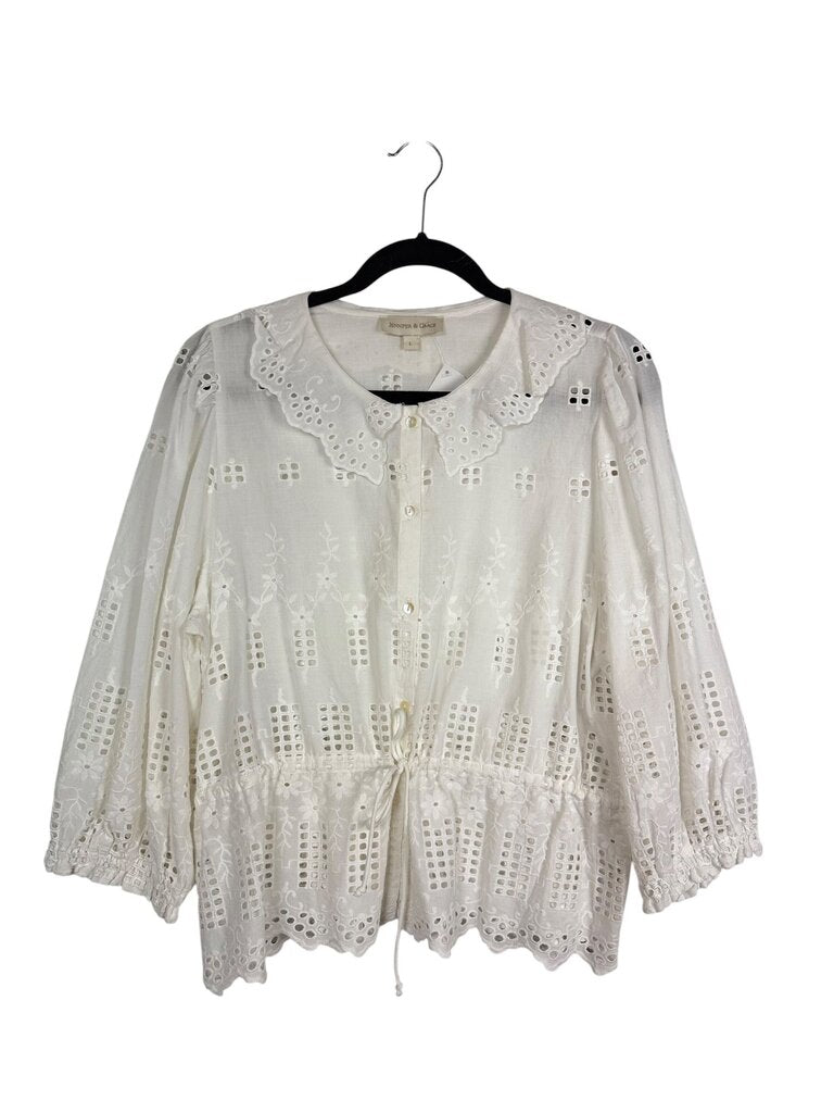 JENNIFER & GRACE EYELET BLOUSE