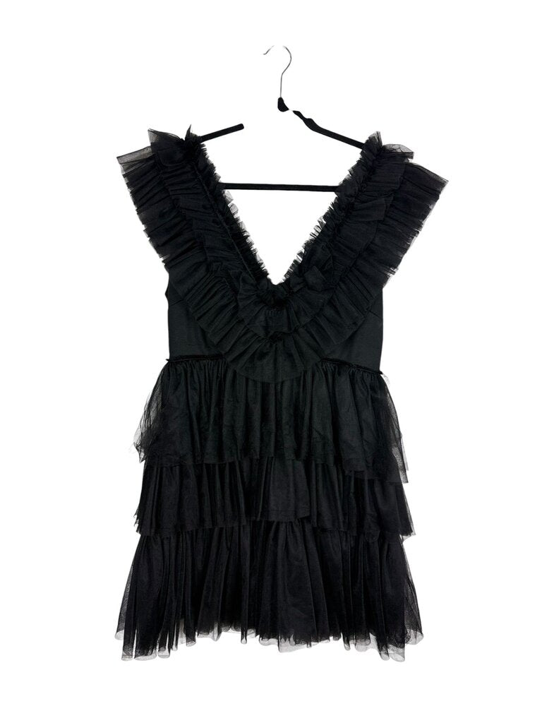 BETSEY JOHNSON MESH RUFFLE DRESS