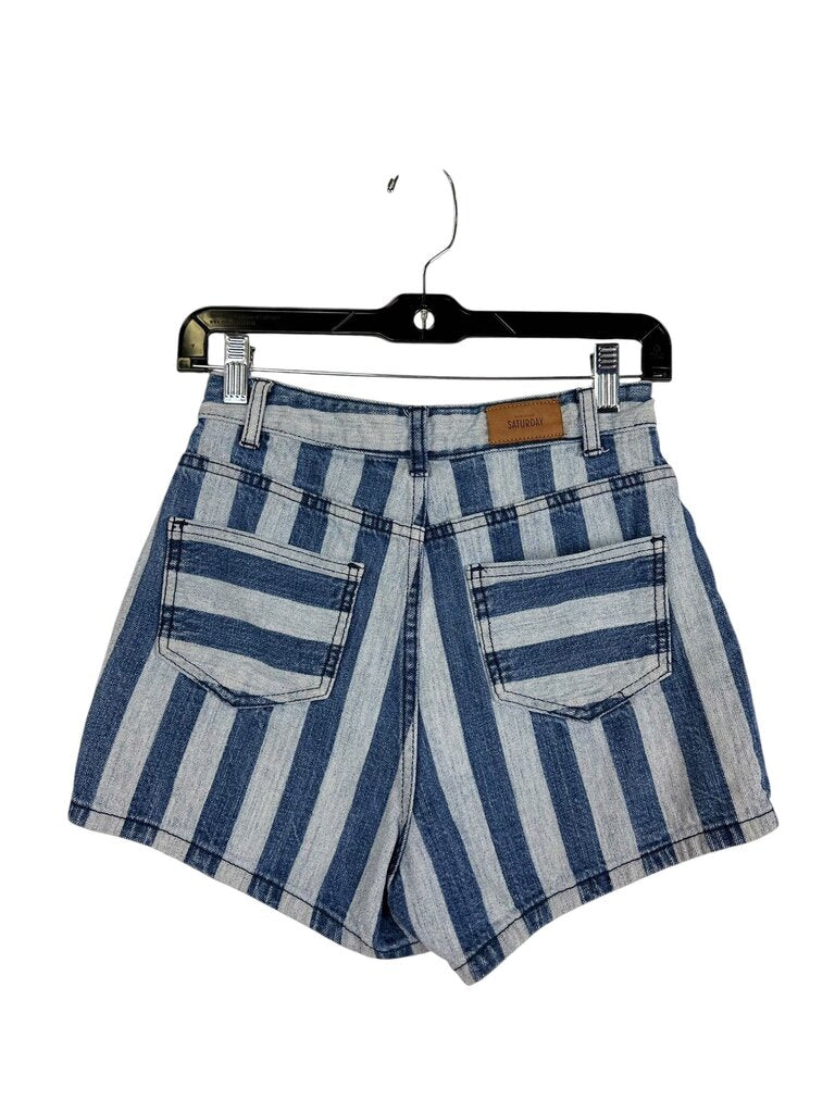 KATE SPADE SATURDAY STRIPED DENIM SHORTS