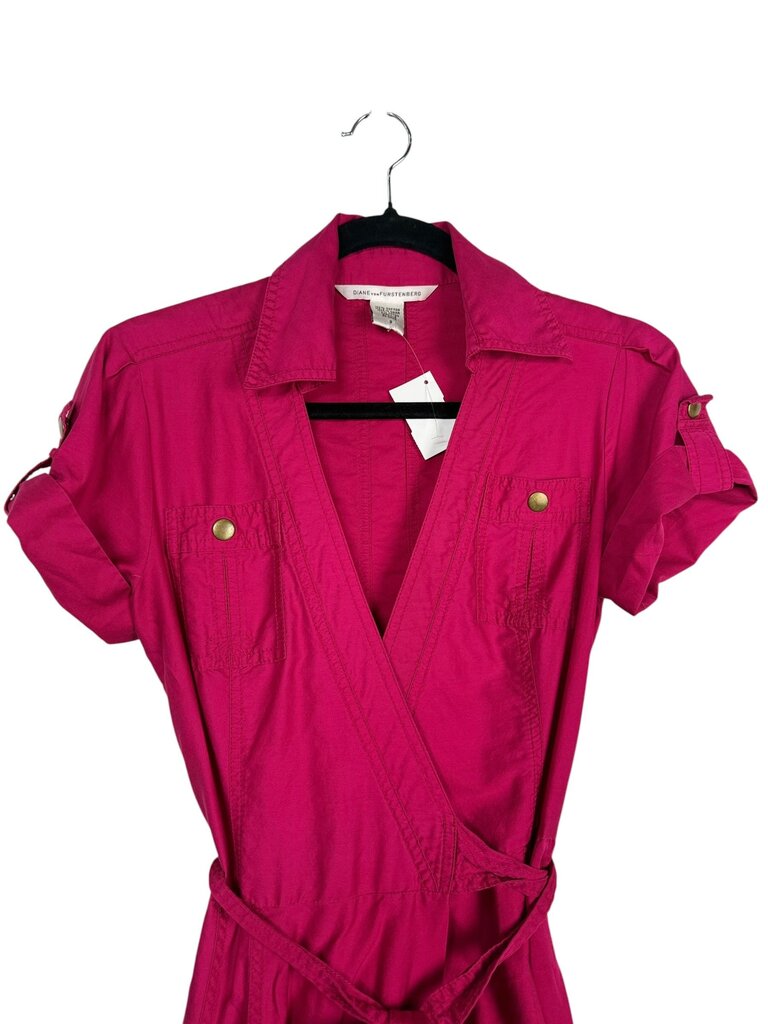 DIANE VON FURSTENBURG BUTTON WRAP DRESS