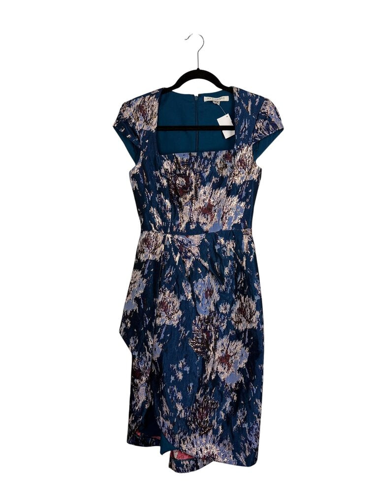 KAY UNGER METALLIC SHEATH DRESS