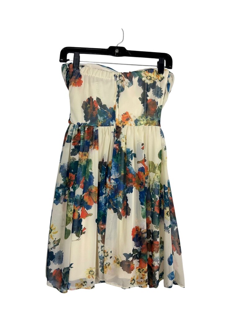 MYSTRIC STRAPLESS FLORAL DRESS