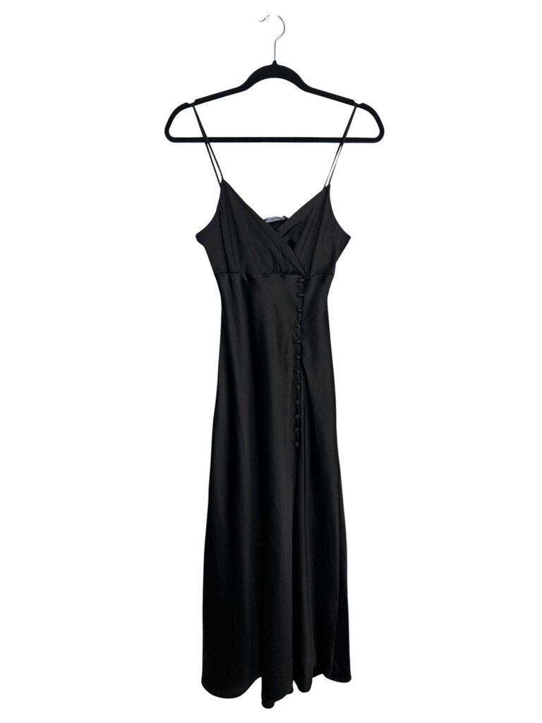 ZARA BUTTON SATIN MIDI DRESS