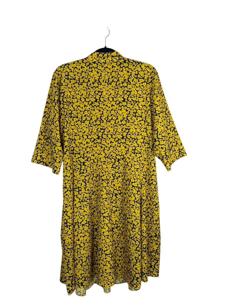 DEREK LAM PLEATED FLORAL DRSS