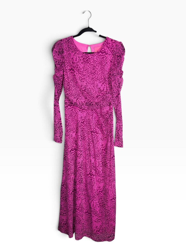 LILLY PULITZER CHEETAH PRINT MESH MAXI DRESS