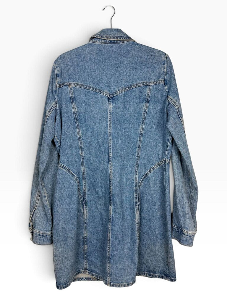 ZARA FULL ZIP DENIM DRESS