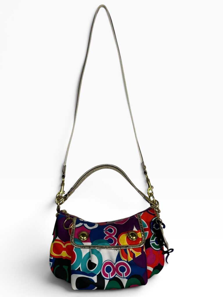 COACH POPPY FABRIC SHOULDER BAG