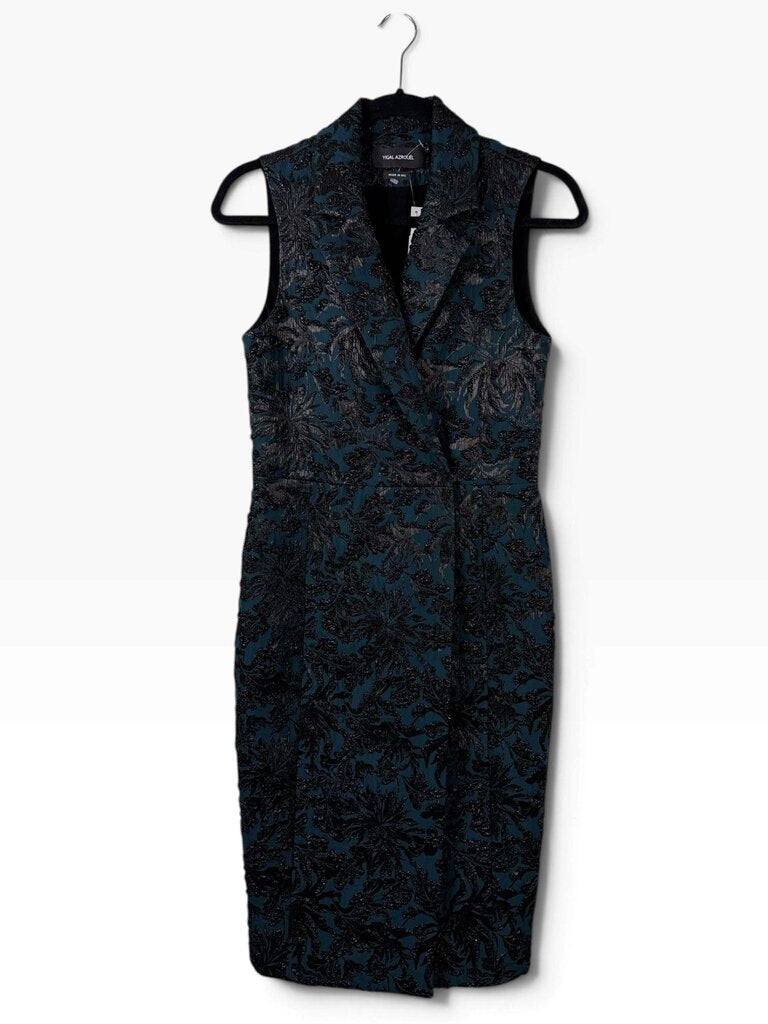 YIGAL AROUEL BROCADE SHEATH DRESS