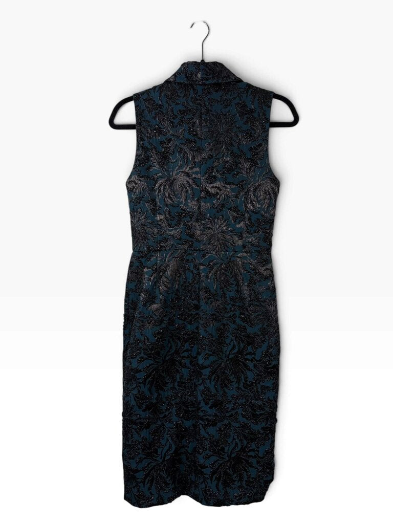YIGAL AROUEL BROCADE SHEATH DRESS