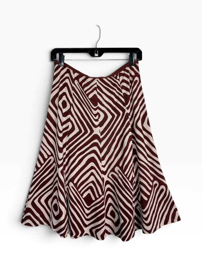 DIANE VON FURSTENBURG GEO PRINT MIDI SKIRT