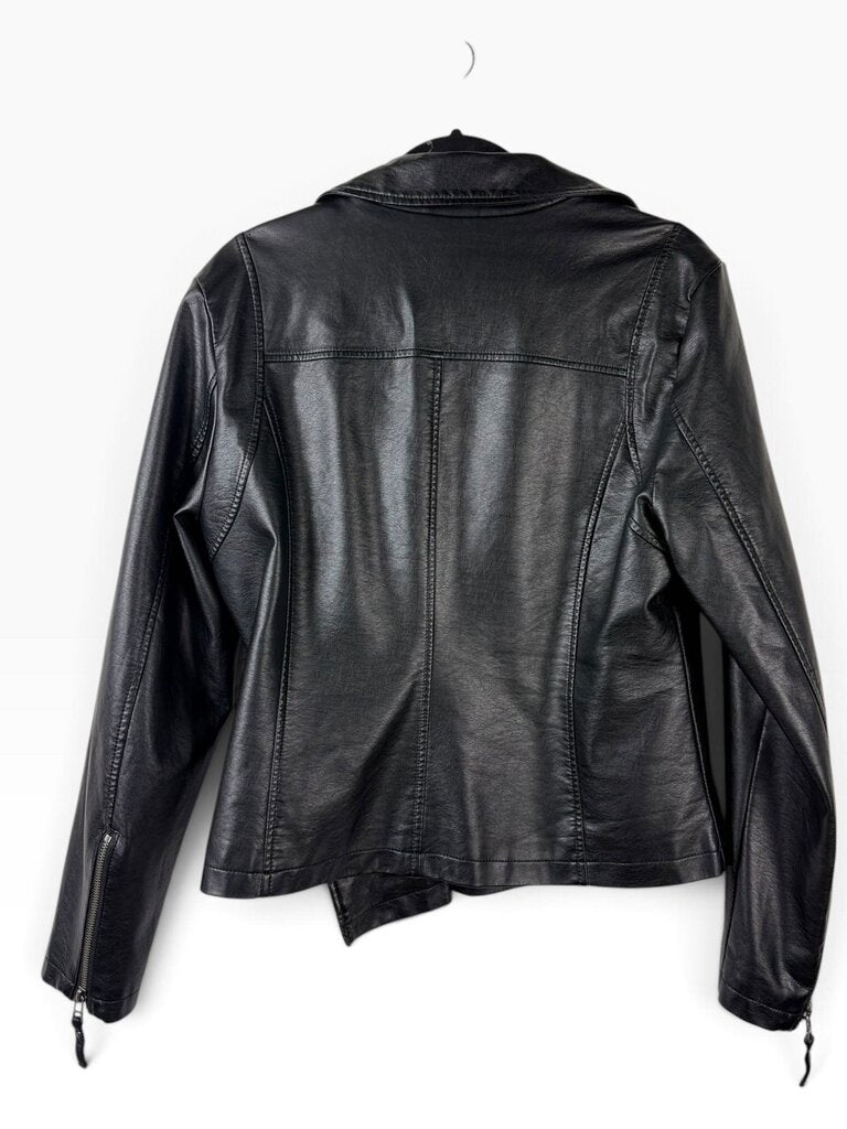 MAX STUDIO FAUX LEATHER MOTO JACKET
