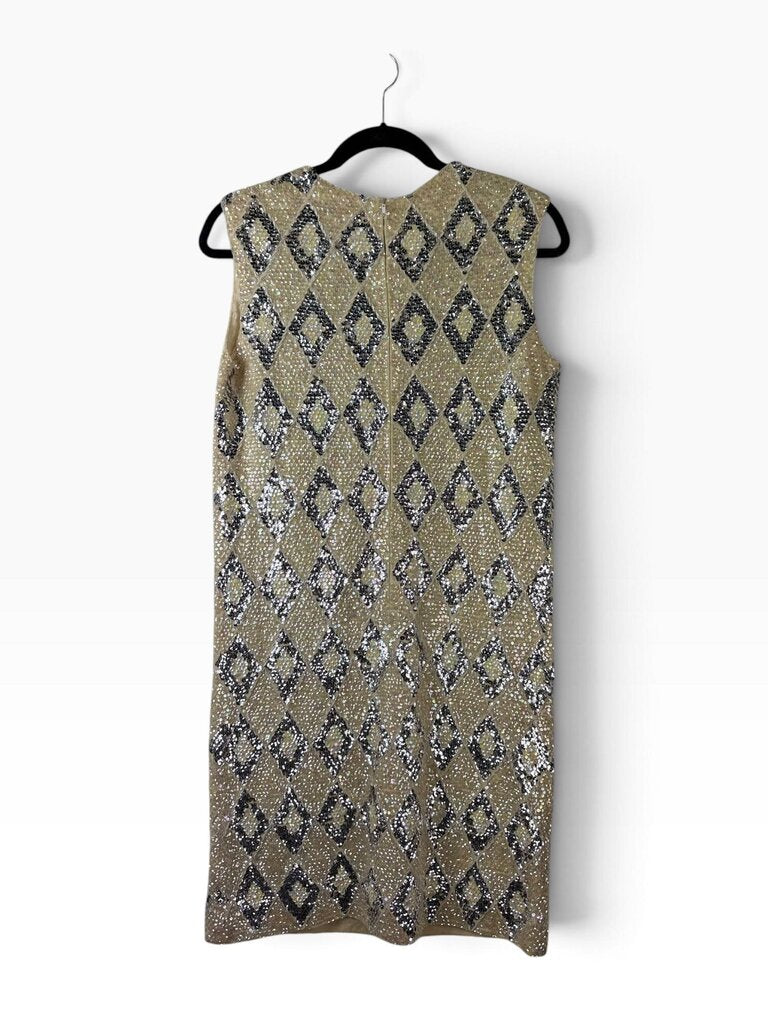 IMPERIAL BEADED SEQUIN SHIFT DRESS