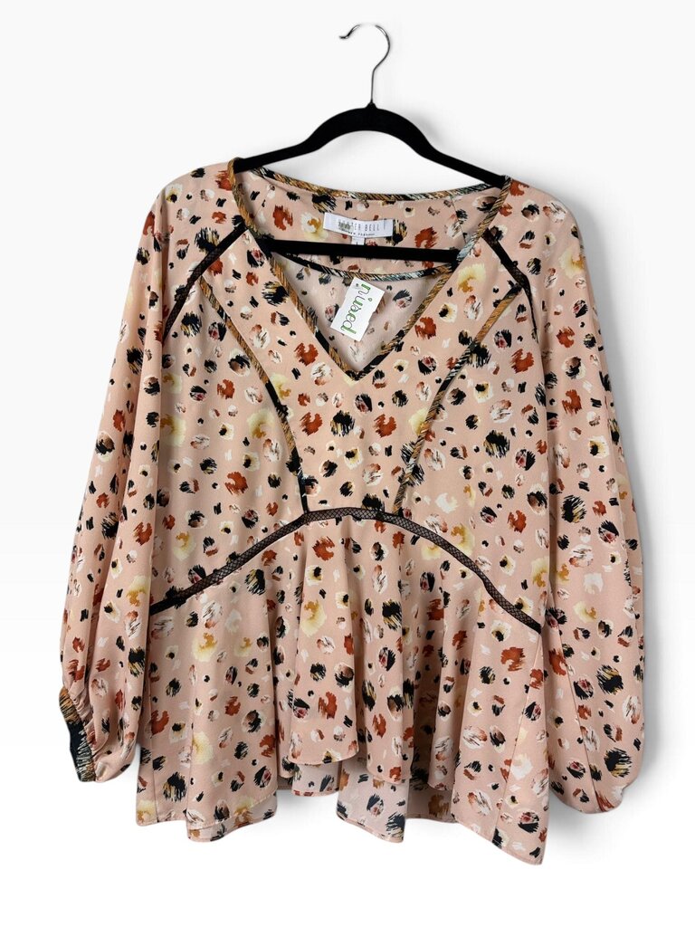 HUNTER BELL ABSTRACT PRINT BLOUSE