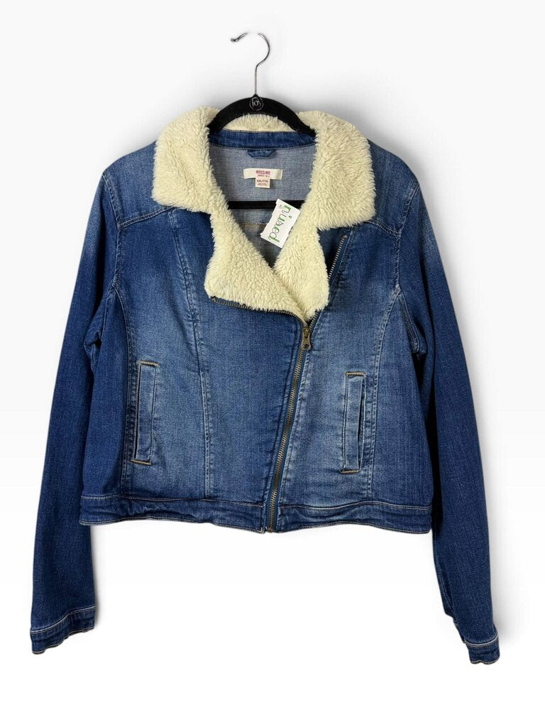 MOSSIMO SUPPLY CO. SHEARLING DENIM JACKET