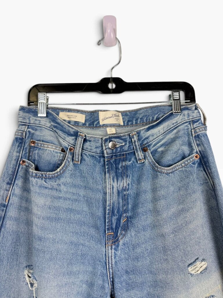 UNIVERSAL THREAD "LOW SLUNG LOOSE" DISTRESSED JEANS