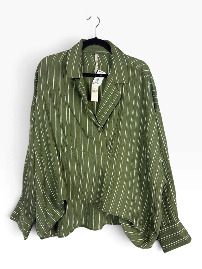 ANTHROPOLOGIE STRIPED BLOUSE