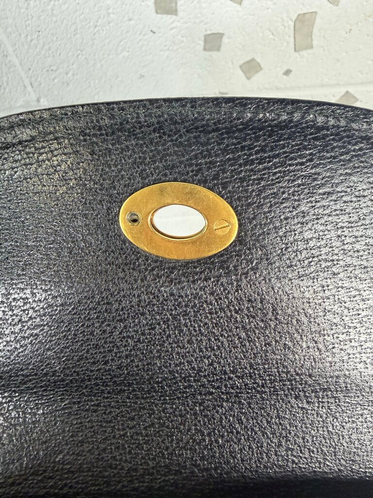 AUTHENTIC GUCCI LEATHER CROSSBODY WITH BAMBOO TOP HANDLE WITH COA