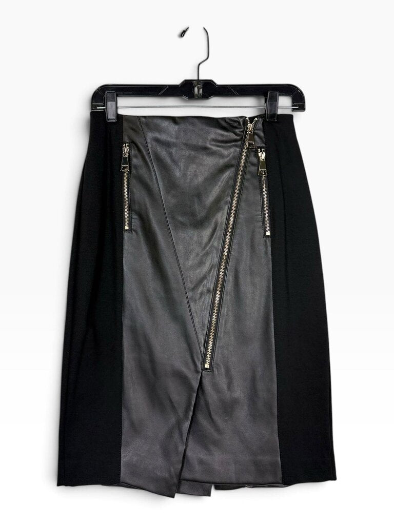 BEBE VEGAN LEATHER PENCIL SKIRT