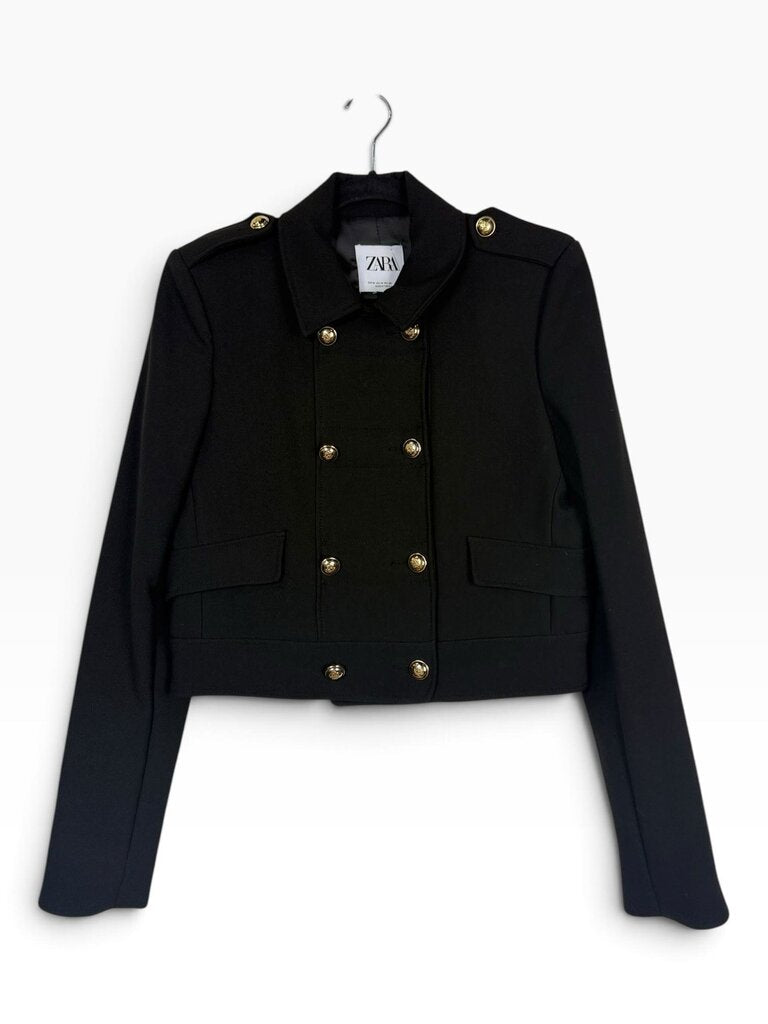 ZARA DOUBLE BREASTED CROPPED JACKET
