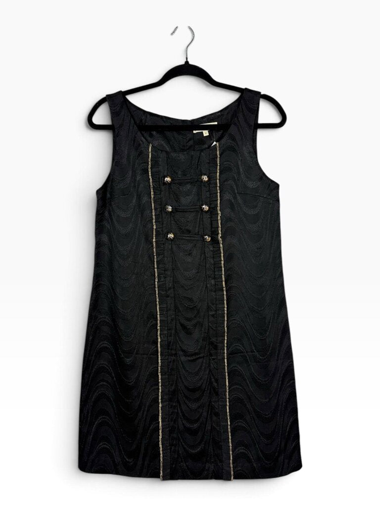 JOVOVICH-HAWK MILITARY DETAIL SHIFT DRESS
