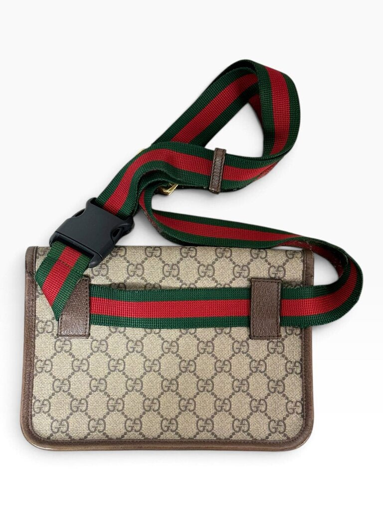 AUTHENTIC GUCCI SUPREME MONOGRAM NEO VINTAGE WEB BELT BAG