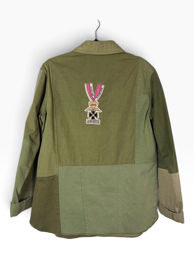 VALENTINO PATCH DETAIL ARMY JACKET