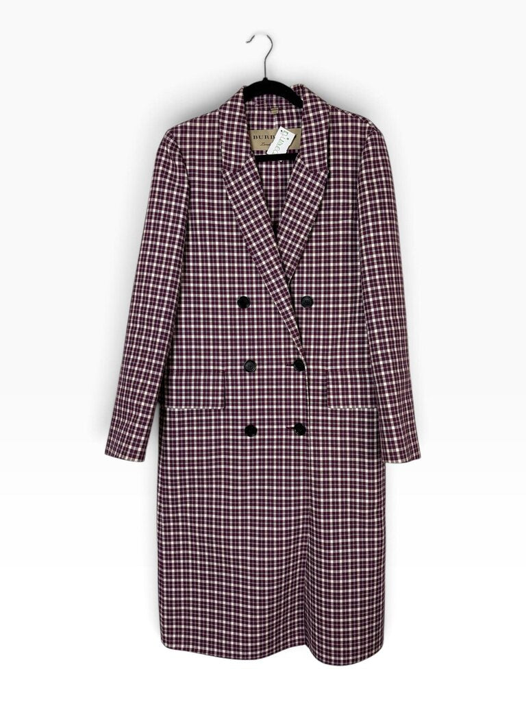 BURBERRY PLAID DOUBLE BREASTED JACKET