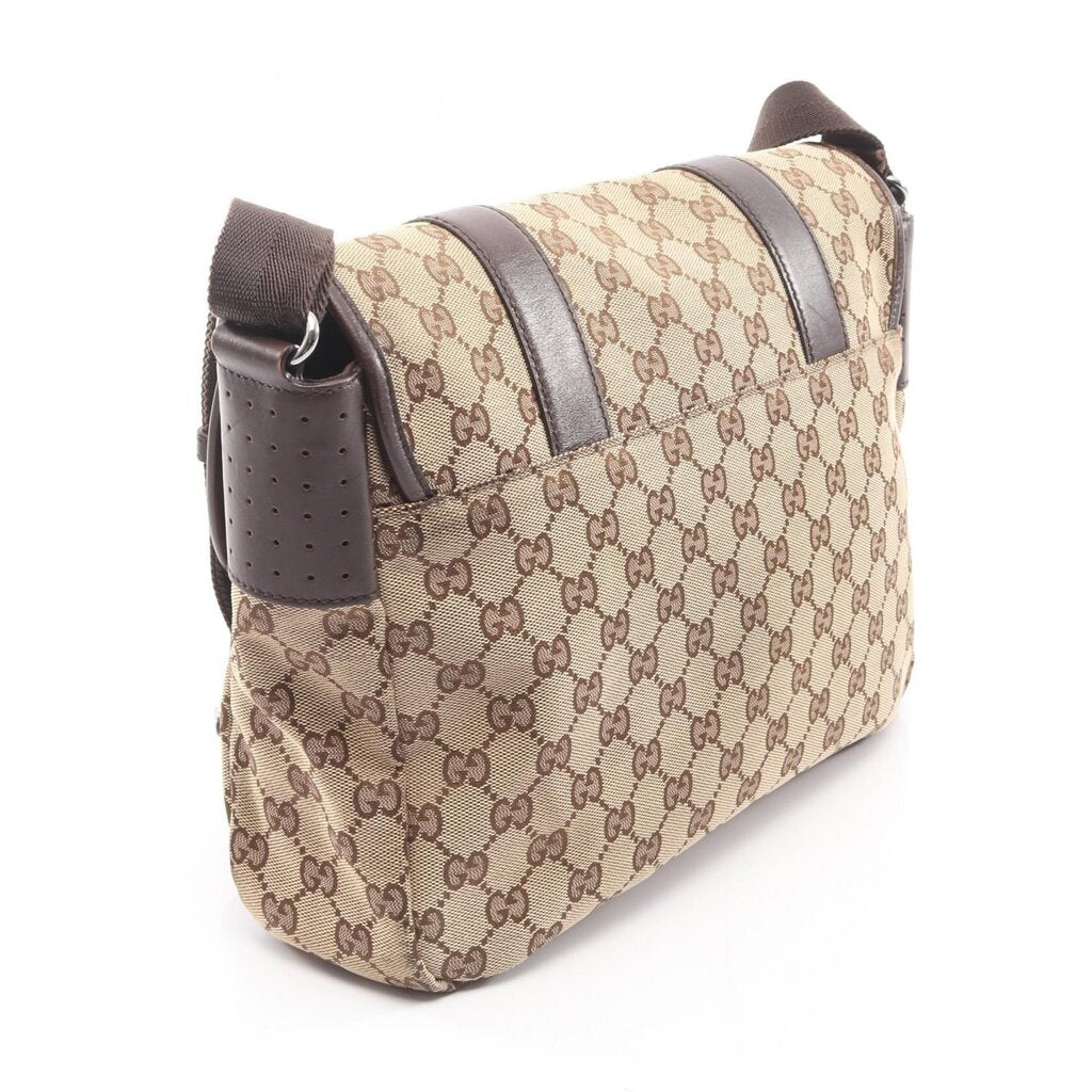 GUCCI MONOGRAM FLAT MESSENGER BAG