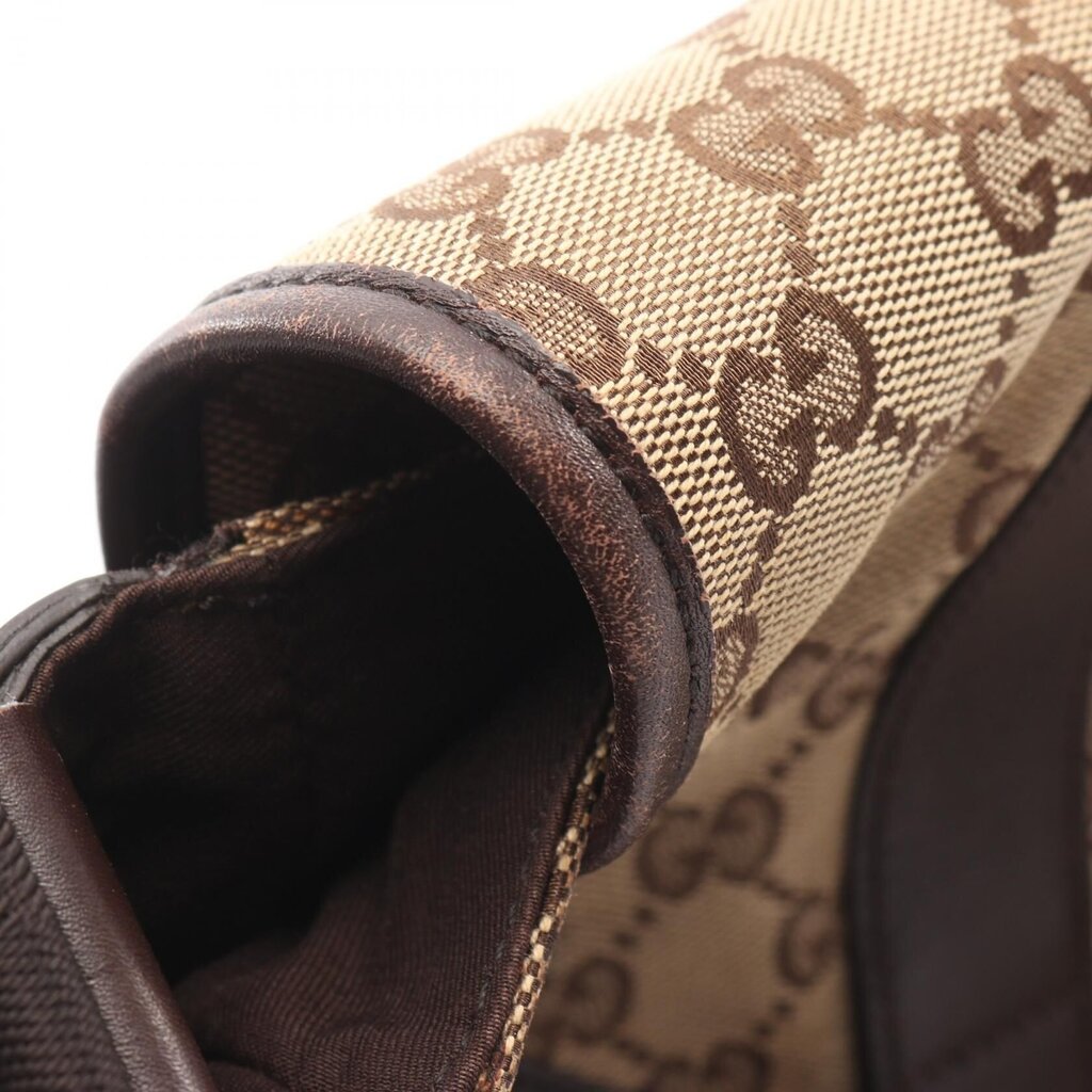 AUTHENTIC GUCCI MONOGRAM FLAT MESSENGER BAG
