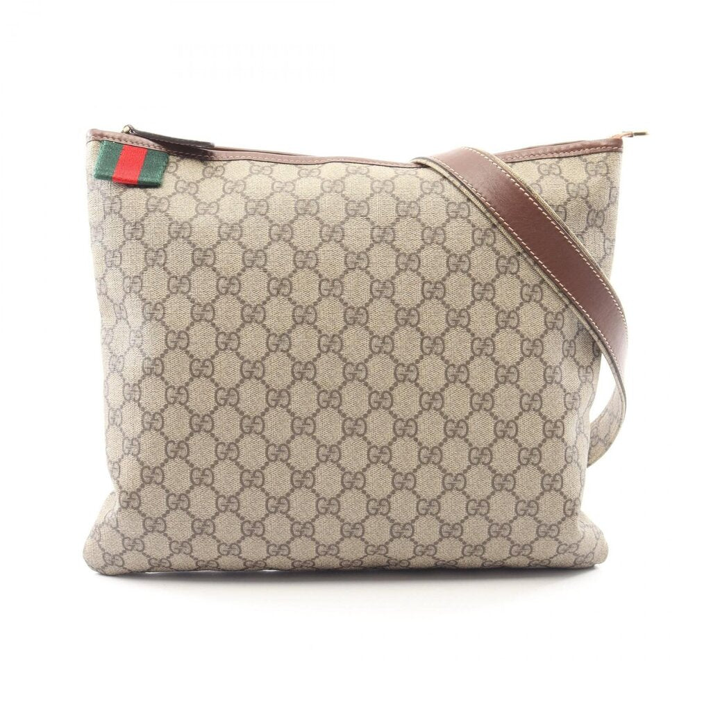 GUCCI COATED CANVAS MONOGRAM MESSENGER BAG