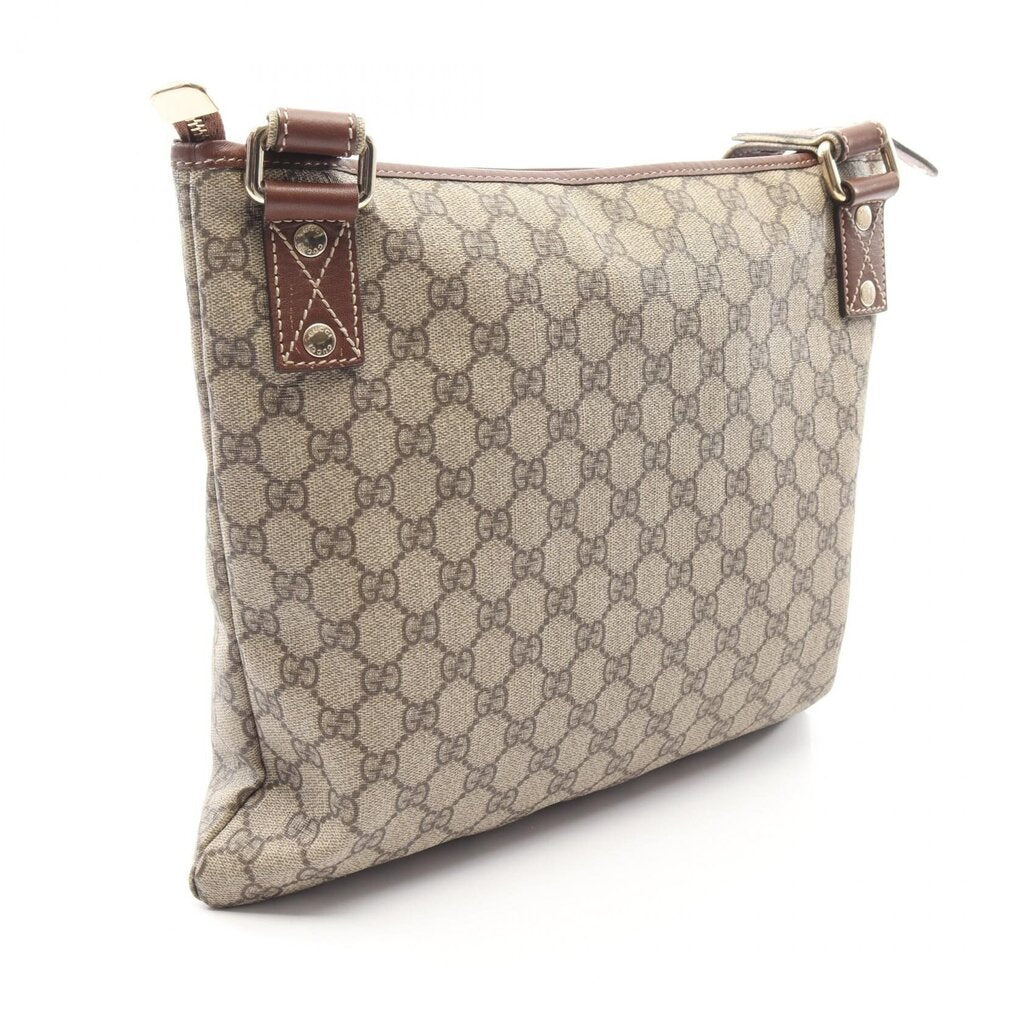 AUTHENTIC GUCCI COATED CANVAS MONOGRAM MESSENGER BAG