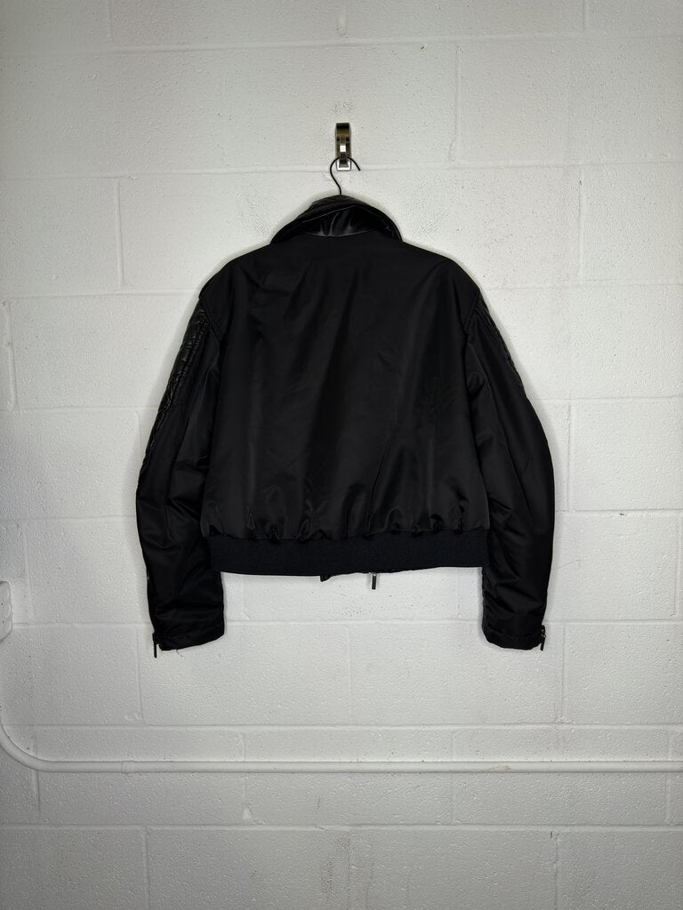 Koche Quilted Vegan/Nylon Moto Jacket