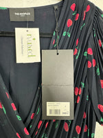 The Kooples Pleated Cherry Print Dress