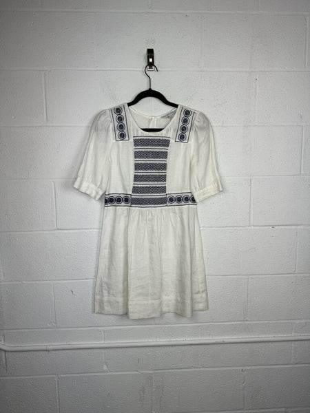 See by Chloe Linen Smocked Dress