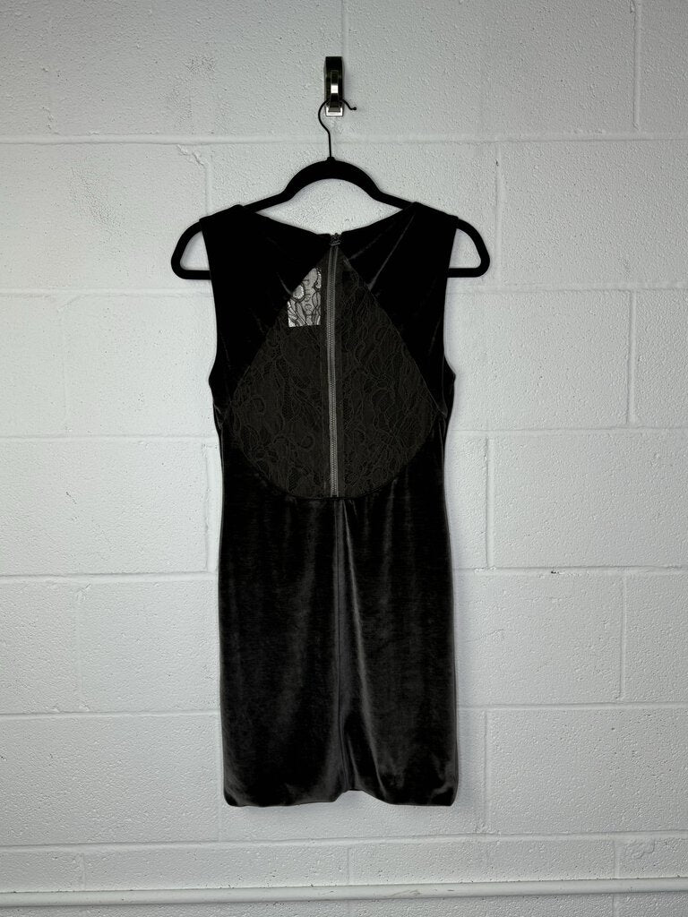 Alice & Olivia Velvet Lace Back Dress